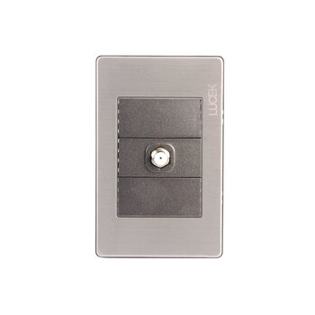 Placa Toma Coaxial Anodizada marca Lucek modelo BP18MA