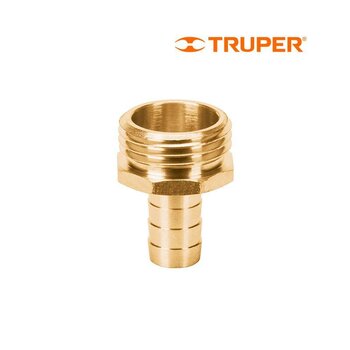 Conector Latón Truper Macho ½ pulg