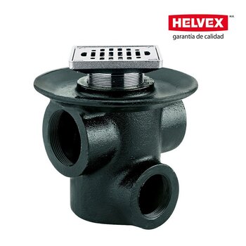 Coladera Piso Tres Bocas Helvex 25-CH