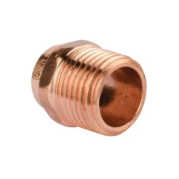 Conector Cobre Rosca Exterior ½ pulg