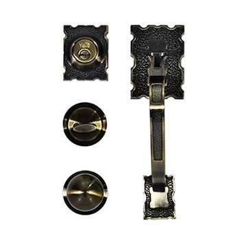 Cerradura Entrada Gatillo Caribe Latón Antiguo Ll/M