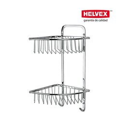 Repisa Esquinera Doble Rejilla Helvex REJ-05