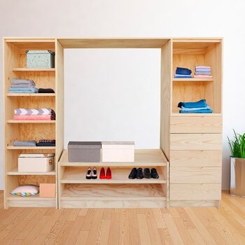 Paquete Closet Pino Cajonera Entrepañera 2.44 MTS