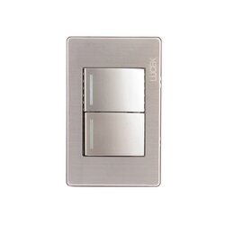 Placa 2 Apagadores Sencillos marca Lucek modelo BP02MP