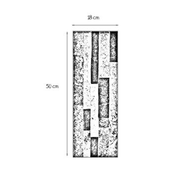 Muro República Daltile 18 x 50 cm Multicolor