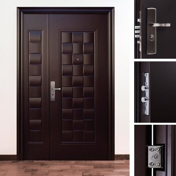 Puerta de Seguridad Con Fijo 130 x 2.13 MTS 13 Bloqueos Derecha